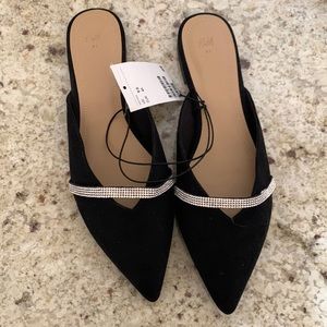 NWT jeweled mules